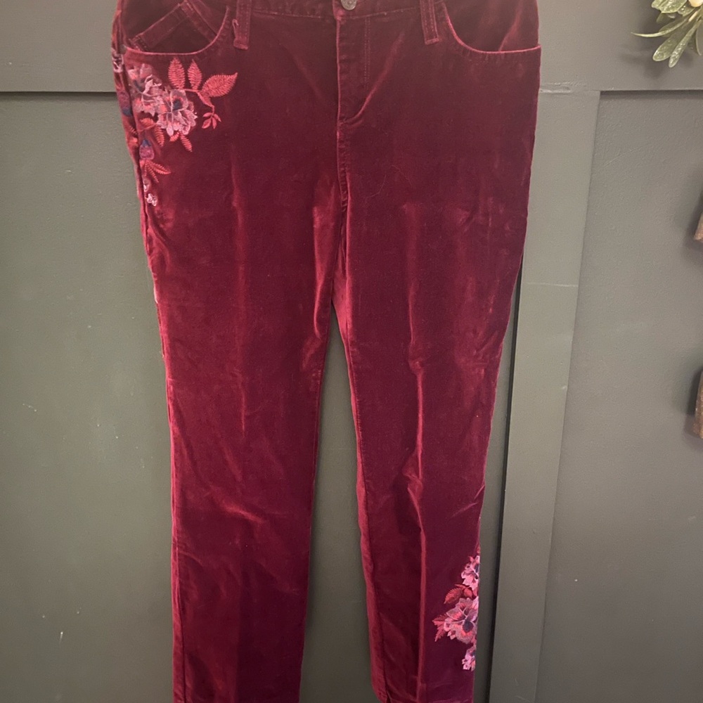 Sundance Burgundy Velvet Trousers
